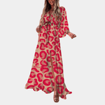 Maxi-jurk met Dierenprint en Split - CB - Dresses - Jurkjes.co