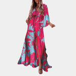 Maxi-jurk met Dierenprint en Split - CB - Dresses - Jurkjes.co