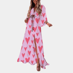 Maxi-jurk met Dierenprint en Split - CB - Dresses - Jurkjes.co