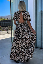 Maxi Jurk met Dierenprint en V-hals - Maxi Dresses - Jurkjes.co