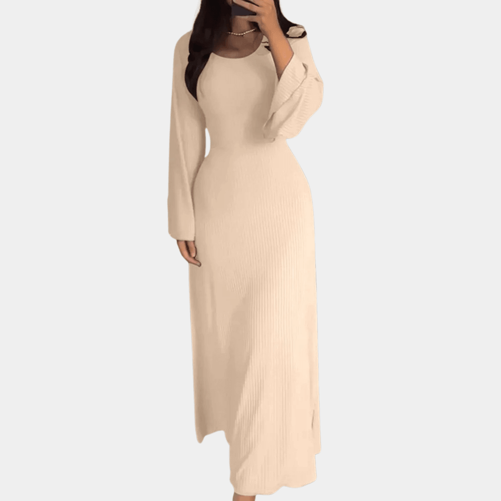Maxi Jurk met Effen Ontwerp - CB - Dresses - Jurkjes.co