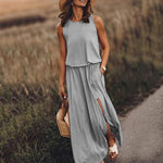 Maxi Jurk met Effen Ontwerp - Dresses - Jurkjes.co
