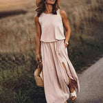 Maxi Jurk met Effen Ontwerp - Dresses - Jurkjes.co