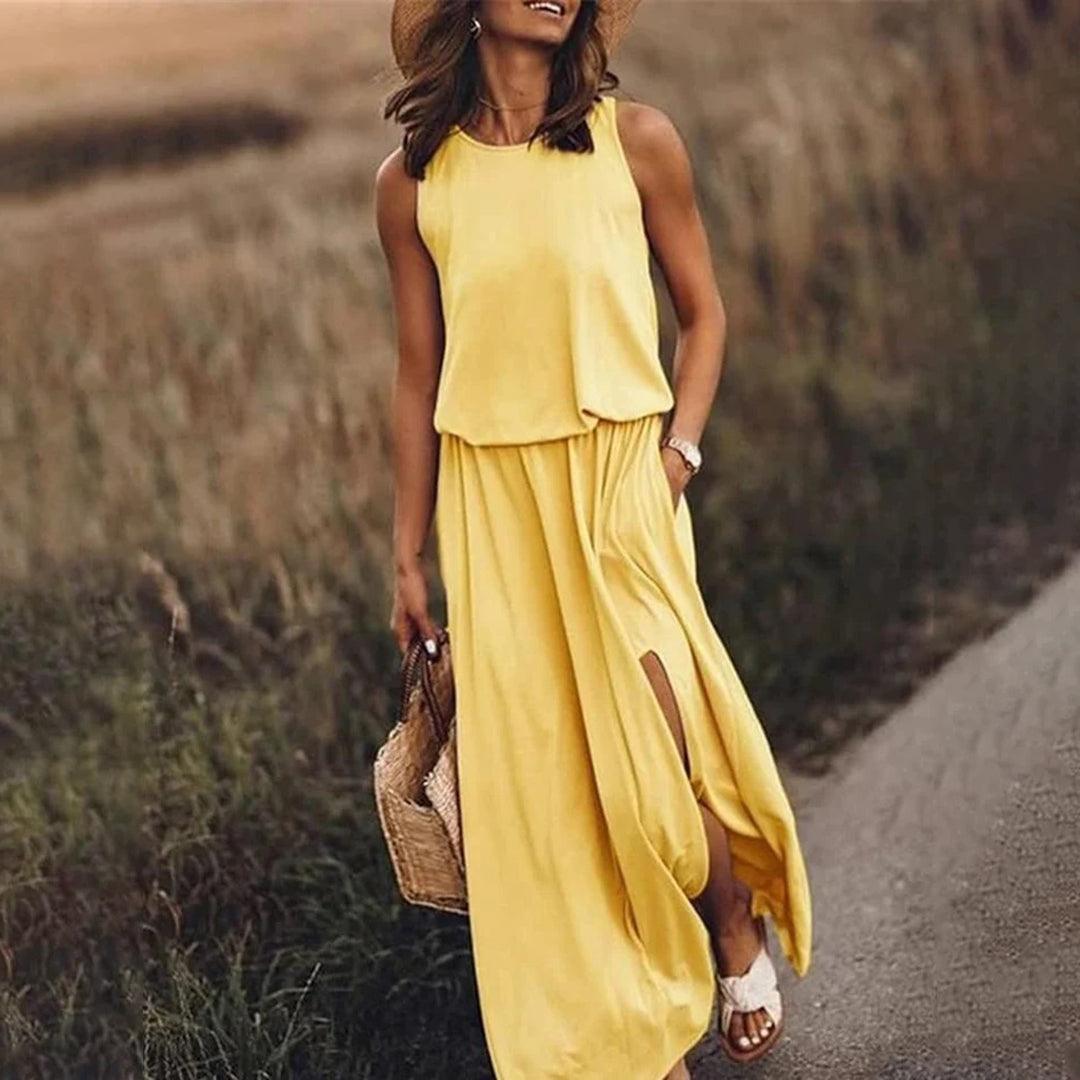 Maxi Jurk met Effen Ontwerp - Dresses - Jurkjes.co