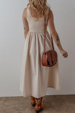 Maxi Jurk met Effen Rimpelrok - Maxi Dresses - Jurkjes.co
