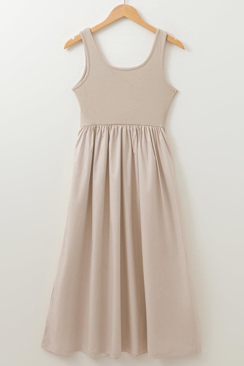Maxi Jurk met Effen Rimpelrok - Maxi Dresses - Jurkjes.co