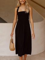 Maxi Jurk met Elastische Bovenkant en Zakken - Maxi Dresses - Jurkjes.co