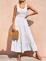 Maxi Jurk met Elastische Taille en Plooirok - Maxi Dresses - Jurkjes.co