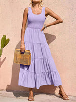 Maxi Jurk met Elastische Taille en Plooirok - Maxi Dresses - Jurkjes.co