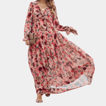 Maxi Jurk met Elegante Bloemenprint - Women Summer Dress - Jurkjes.co
