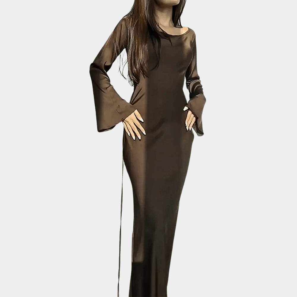 Maxi Jurk met Elegante Flare Mouwen - CB - Dresses - Jurkjes.co