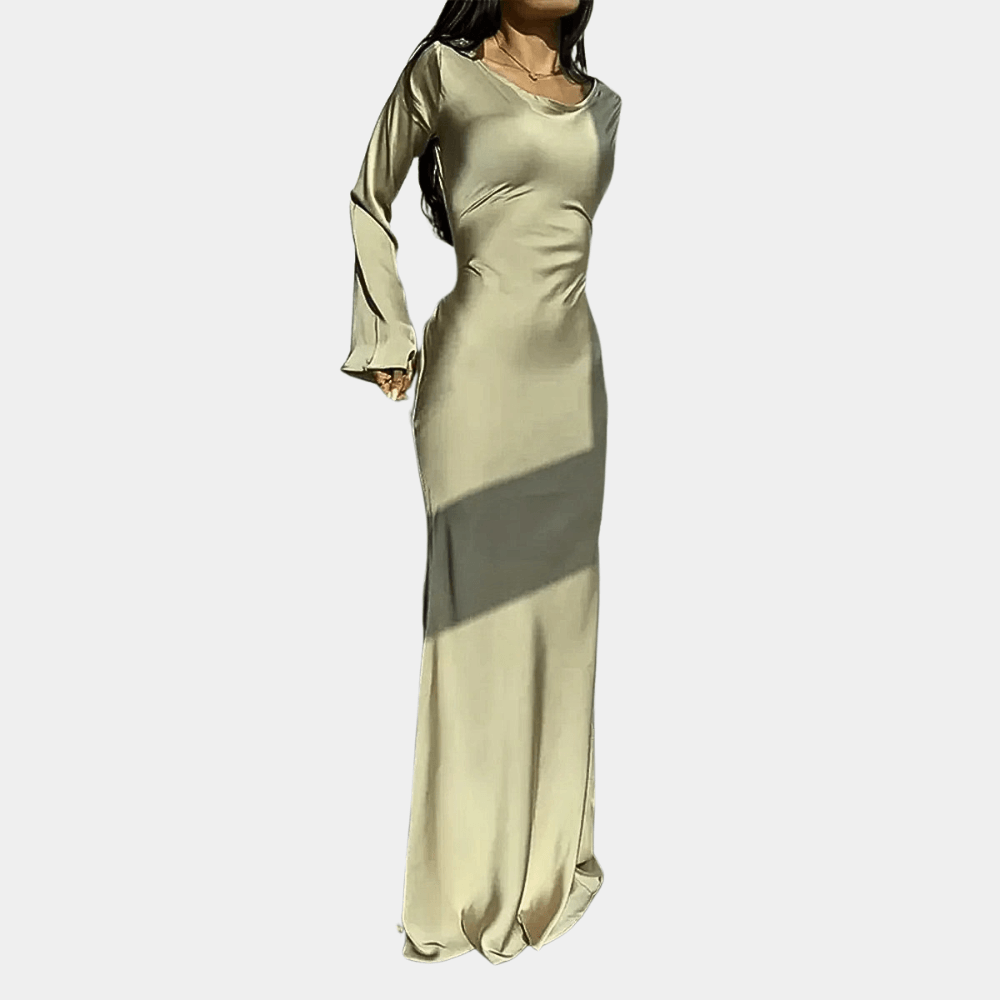 Maxi Jurk met Elegante Flare Mouwen - CB - Dresses - Jurkjes.co