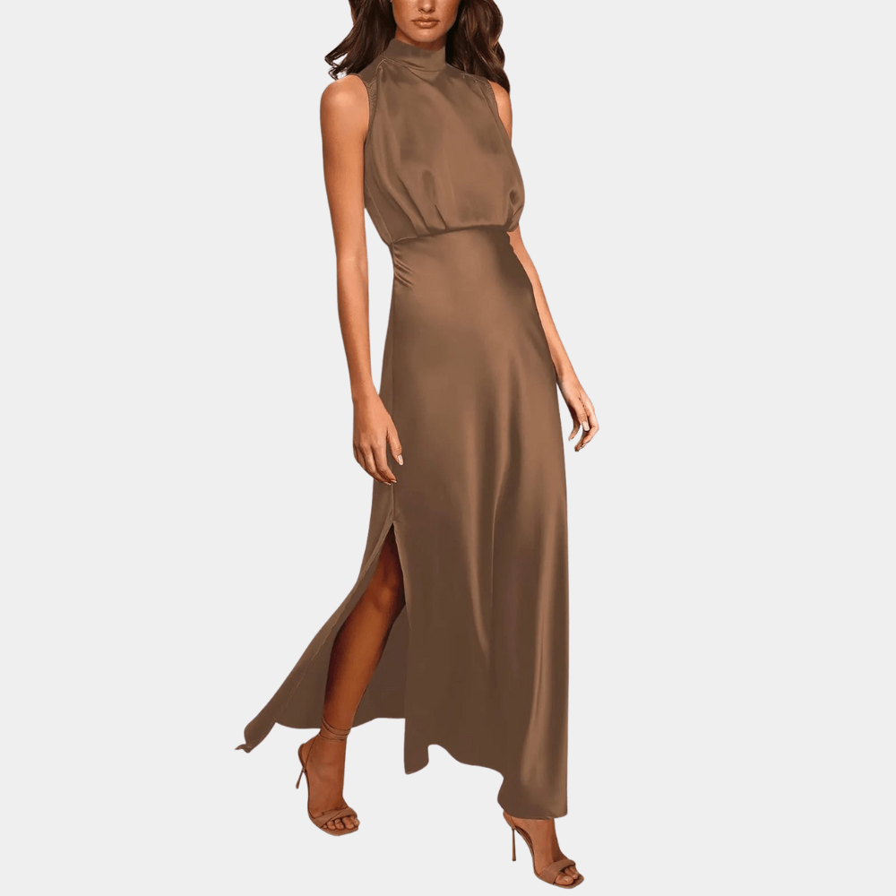 Maxi Jurk met Elegante Split - CB- Dresses - Jurkjes.co
