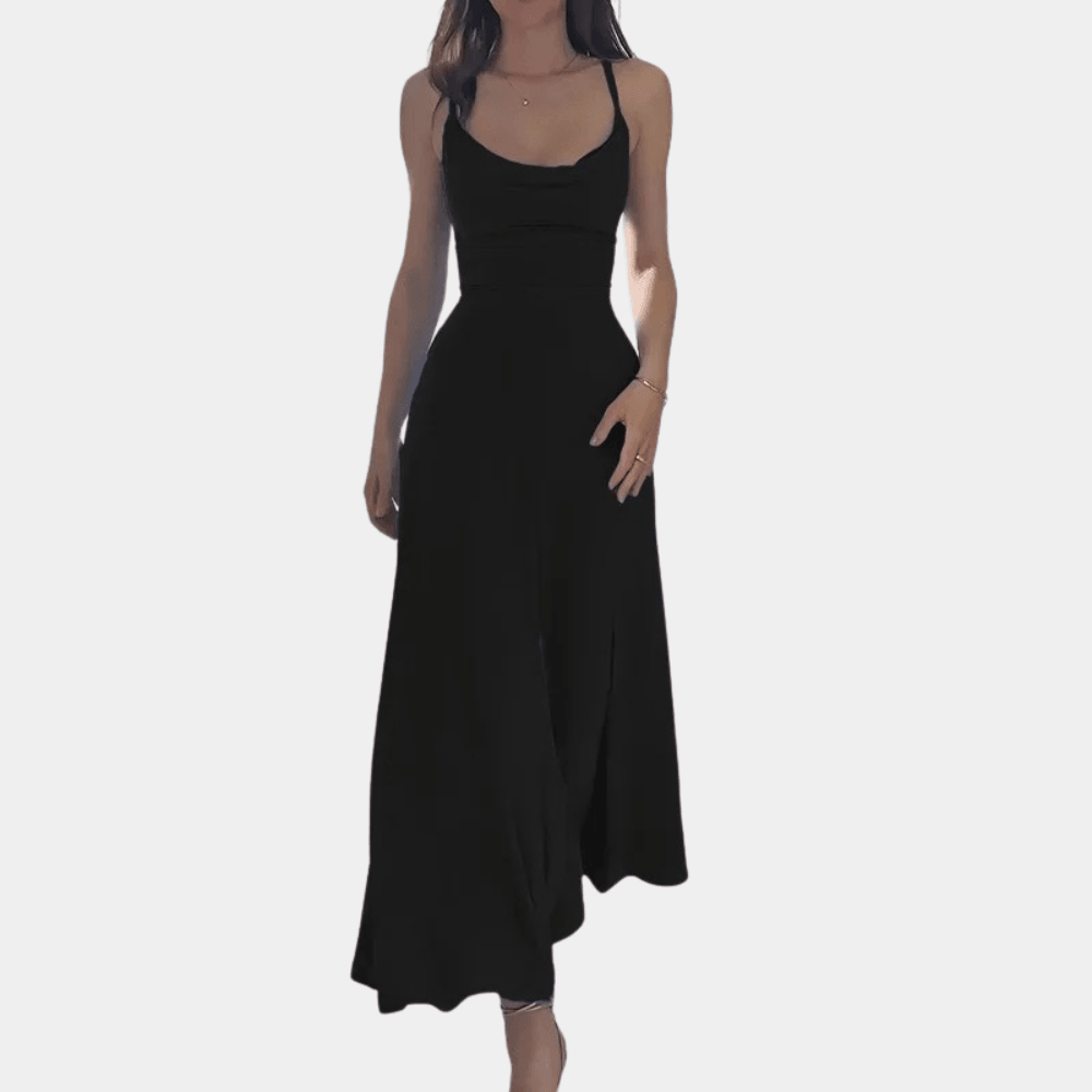 Maxi Jurk met Gedrapeerde Voorkant - CB - Dresses - Jurkjes.co