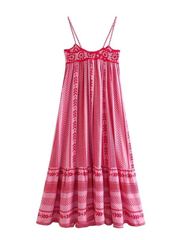 Maxi Jurk met Geometrisch Bloemenpatroon - Maxi Dresses - Jurkjes.co