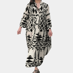 Maxi Jurk met Geometrisch Patroon - CB - Dress - Jurkjes.co