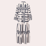 Maxi Jurk met Geometrisch Patroon - CB - Dress - Jurkjes.co