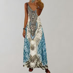 Maxi Jurk met Geometrisch Patroon - Dresses - Jurkjes.co