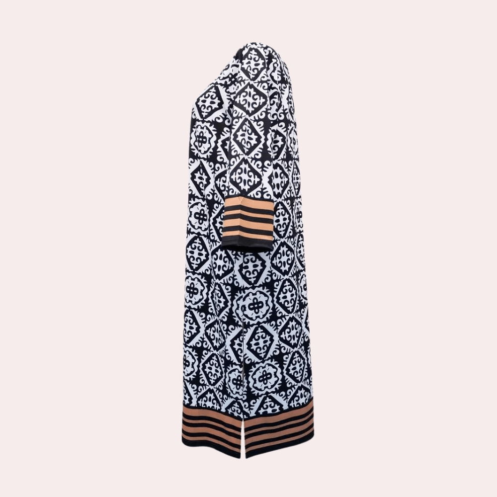 Maxi Jurk met Geometrisch Patroon - Dresses - Jurkjes.co