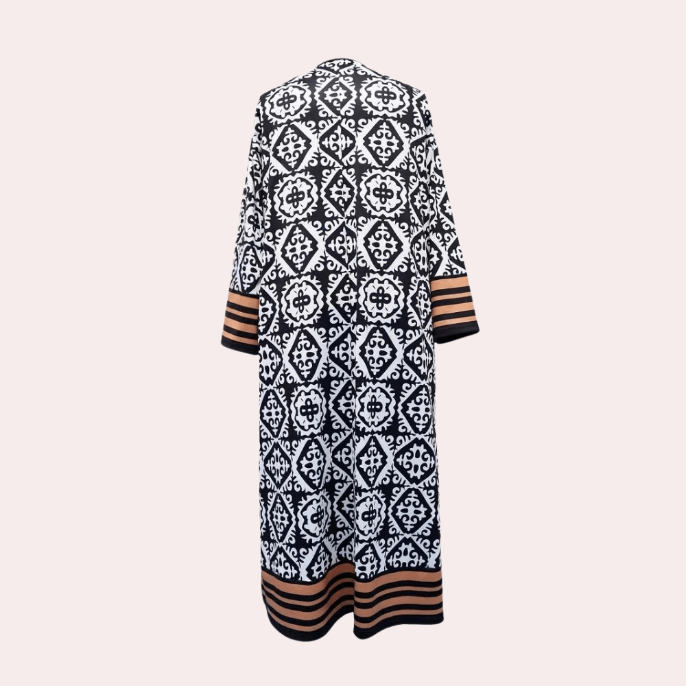Maxi Jurk met Geometrisch Patroon - Dresses - Jurkjes.co
