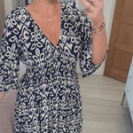 Maxi Jurk met Geometrisch Patroon - Dresses - Jurkjes.co