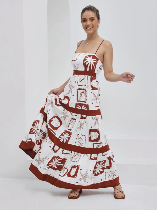 Maxi Jurk met Geometrisch Patroon - Group3 - Jurkjes.co