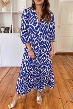 Maxi Jurk met Geometrisch Patroon - Maxi Dresses - Jurkjes.co
