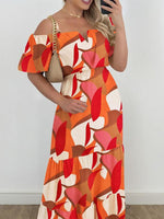 Maxi Jurk met Geometrisch Patroon - Maxi Dresses - Jurkjes.co