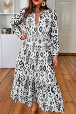 Maxi Jurk met Geometrisch Patroon - Maxi Dresses - Jurkjes.co