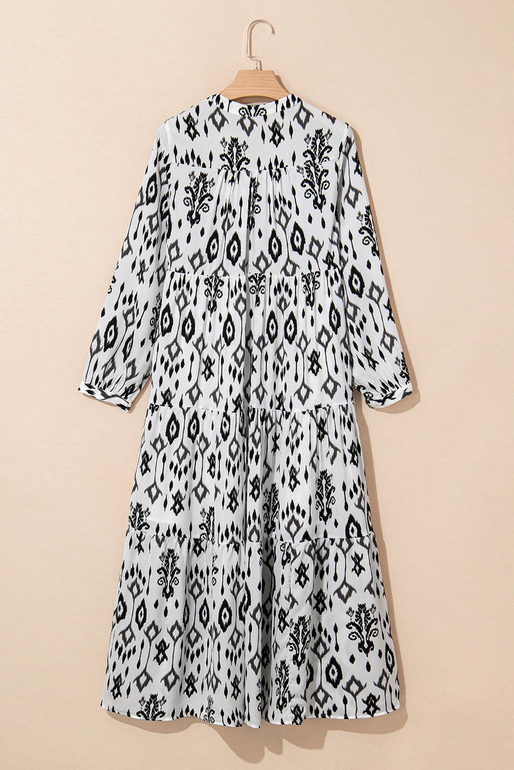 Maxi Jurk met Geometrisch Patroon - Maxi Dresses - Jurkjes.co