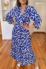 Maxi Jurk met Geometrisch Patroon - Maxi Dresses - Jurkjes.co