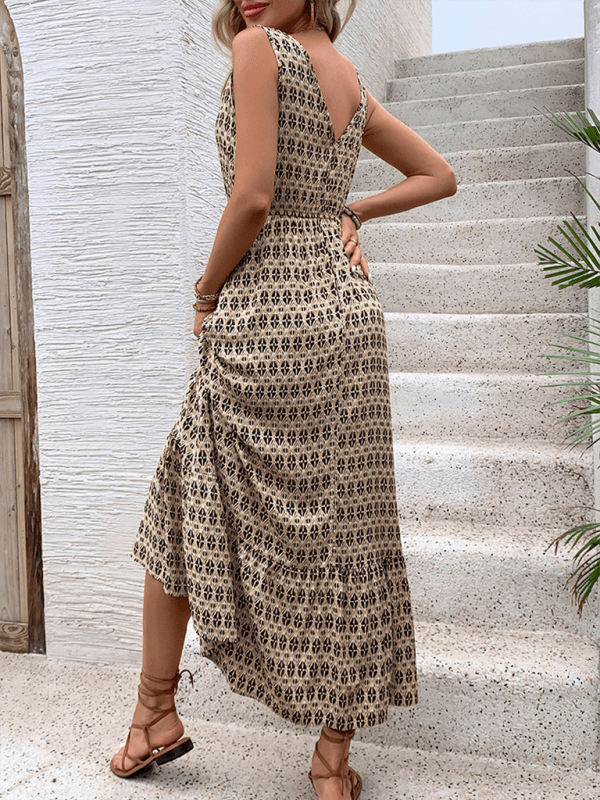 Maxi Jurk met Geometrisch Patroon - Maxi Dresses - Jurkjes.co