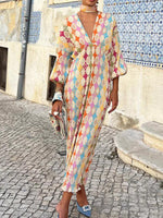 Maxi Jurk met Geometrisch Patroon - Maxi Dresses - Jurkjes.co