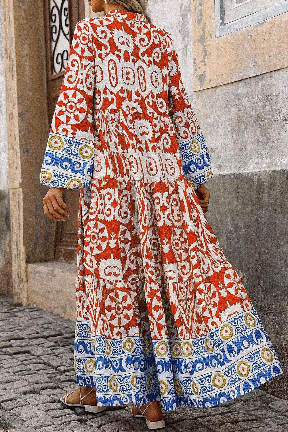 Maxi Jurk met Geometrisch Patroon - Maxi Dresses - Jurkjes.co
