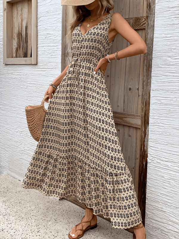 Maxi Jurk met Geometrisch Patroon - Maxi Dresses - Jurkjes.co