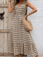 Maxi Jurk met Geometrisch Patroon - Maxi Dresses - Jurkjes.co