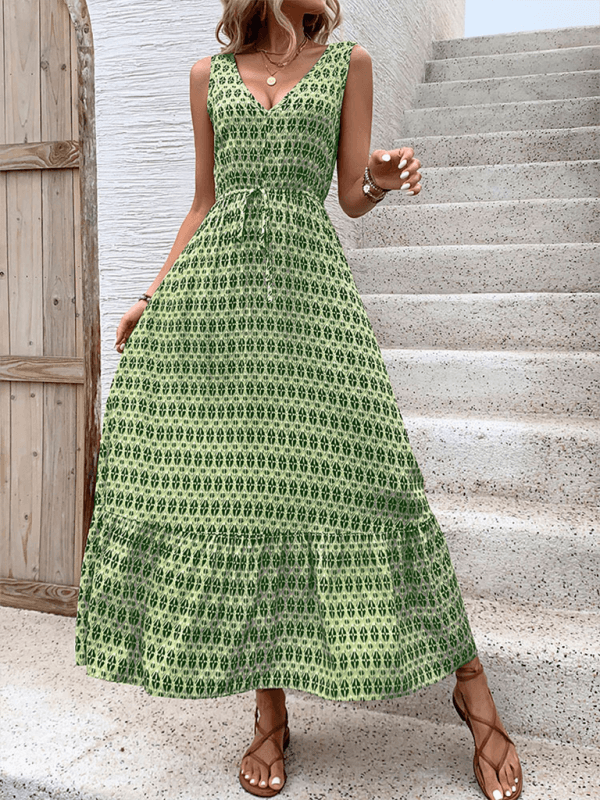 Maxi Jurk met Geometrisch Patroon - Maxi Dresses - Jurkjes.co