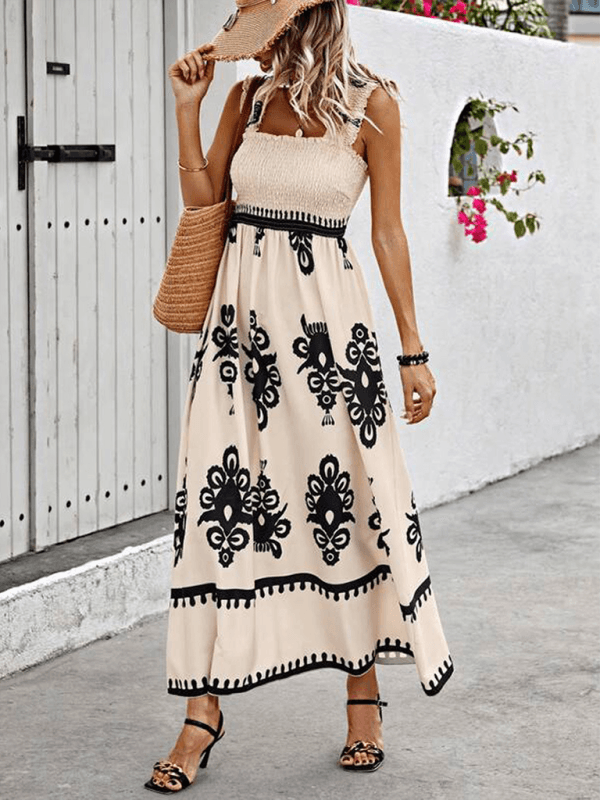 Maxi Jurk met Geometrisch Patroon - Maxi Dresses - Jurkjes.co