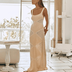 Maxi Jurk met Geometrisch Patroon - Women Summer Dress - Jurkjes.co