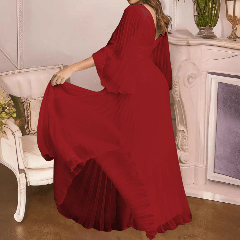 Maxi Jurk met Geplooid Silhouet - CB - Dresses - Jurkjes.co