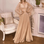 Maxi Jurk met Geplooid Silhouet - CB - Dresses - Jurkjes.co