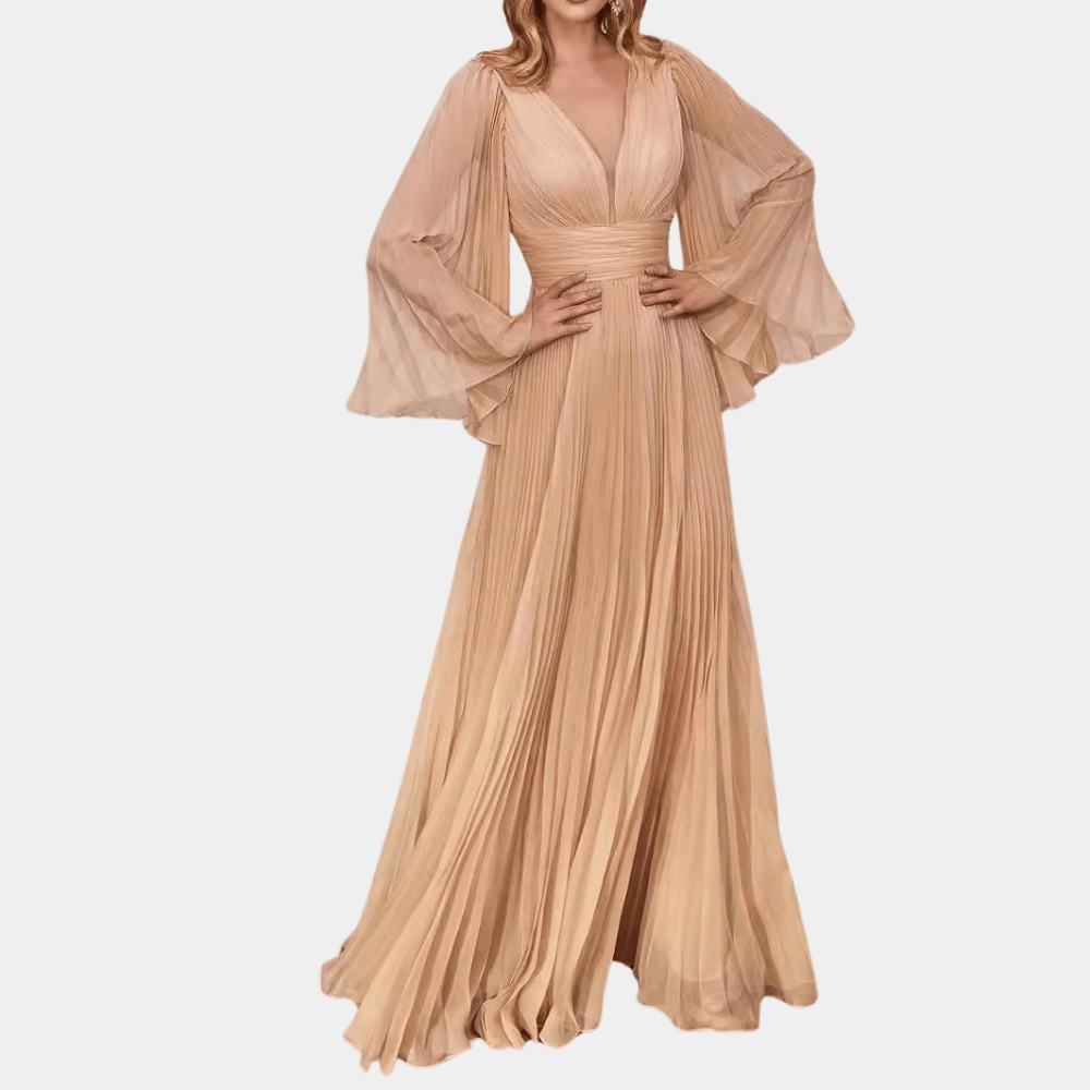 Maxi Jurk met Geplooid Silhouet - CB - Dresses - Jurkjes.co