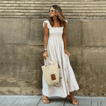 Maxi Jurk met Geruite Smock Taille - Dresses - Jurkjes.co