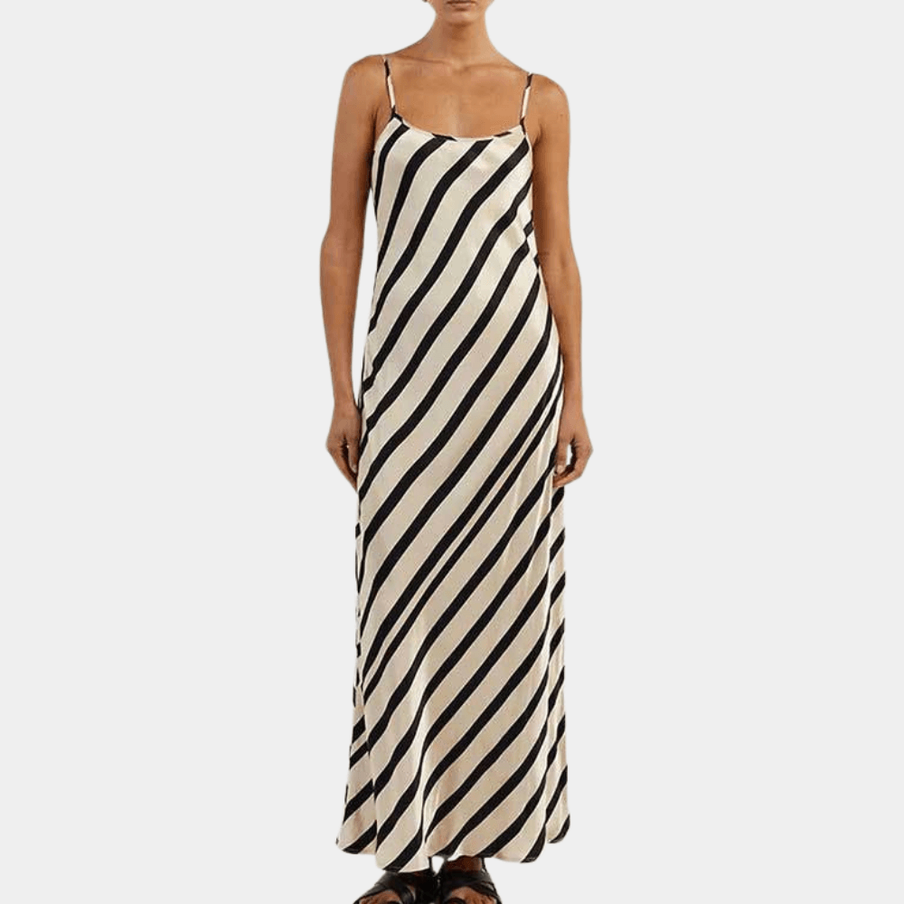 Maxi Jurk met Gestreept Ontwerp - CB - Dresses - Jurkjes.co