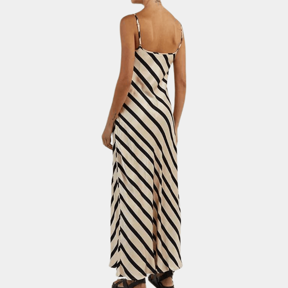 Maxi Jurk met Gestreept Ontwerp - CB - Dresses - Jurkjes.co