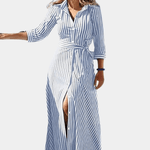 Maxi Jurk met Gestreept Patroon - CB - Dresses - Jurkjes.co