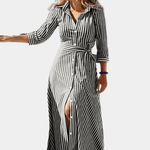 Maxi Jurk met Gestreept Patroon - CB - Dresses - Jurkjes.co