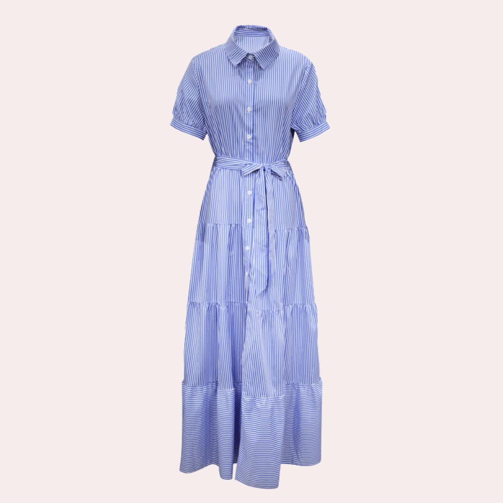 Maxi Jurk met Gestreept Patroon - Dresses - Jurkjes.co