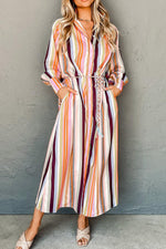 Maxi Jurk met Gestreept Patroon - Maxi Dresses - Jurkjes.co