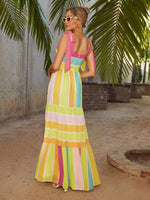 Maxi Jurk met Gestreept Patroon - Maxi Dresses - Jurkjes.co